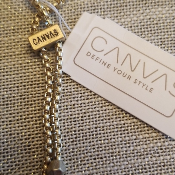 White Howlite Gemstone Marquise Bolo Bracelet - Picture 4 of 5